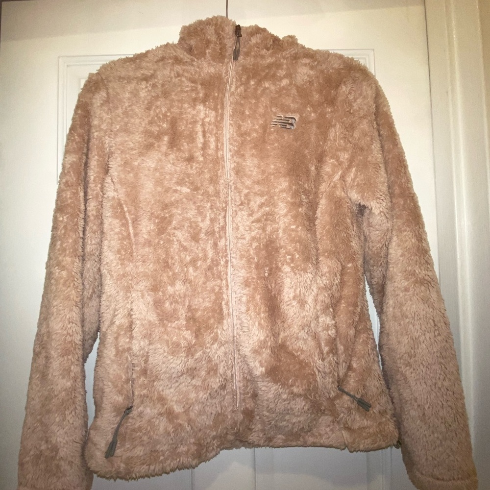 New Balance Mauve Sherpa Jacket with hood